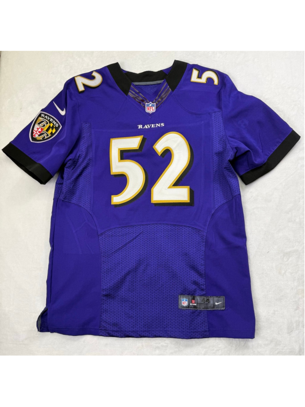 Men's Nike NFL Baltimore Ravens R. Lewis #52 Jersey Size 44 Large